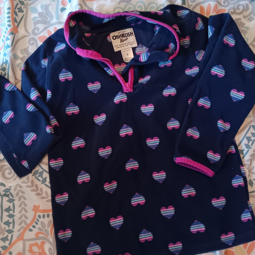 OshKosh B'gosh Blue Heart Pattern Kids Sweater